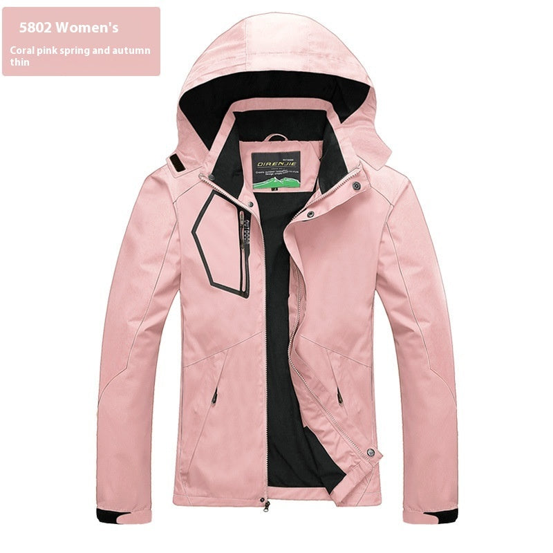 Unisex Plus Size Breathable Waterproof Outdoor Jacket