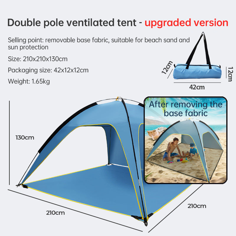 Quick Open Beach Tent with Ventilated Sun Shelter