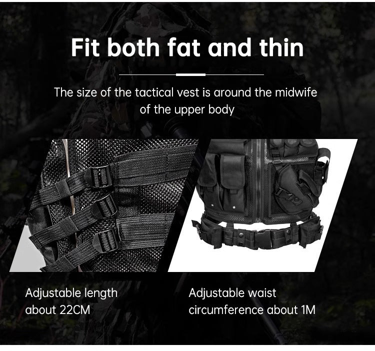 6000D Nylon Tactical Multi-Pocket Camouflage Training Vest
