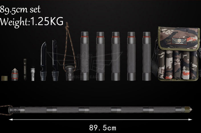 Multifunctional Tactical Hiking Stick for Outdoor Adventures