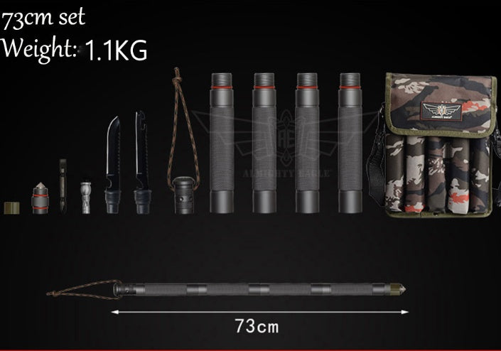 Multifunctional Tactical Hiking Stick for Outdoor Adventures