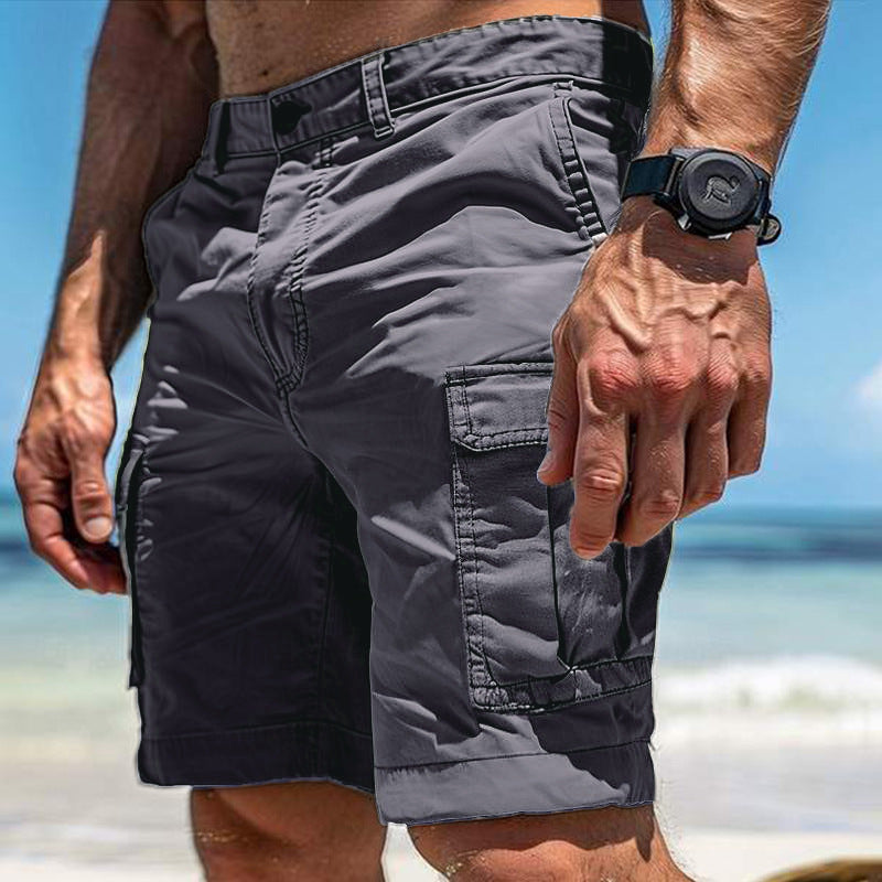 Men's Multi-Pocket Cargo Shorts for Summer Beach Wear