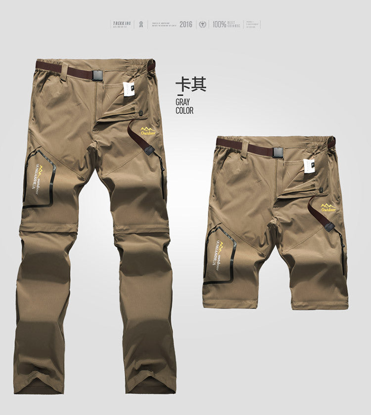 Two-Piece Detachable Quick-Dry Stretch Hiking Pants