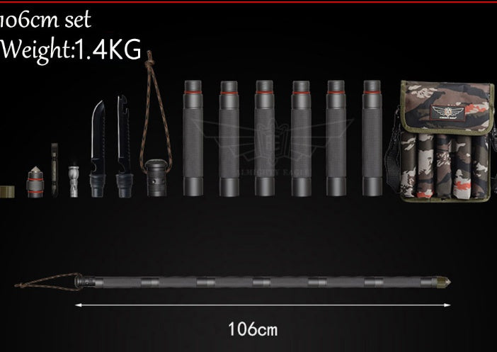 Multifunctional Tactical Hiking Stick for Outdoor Adventures