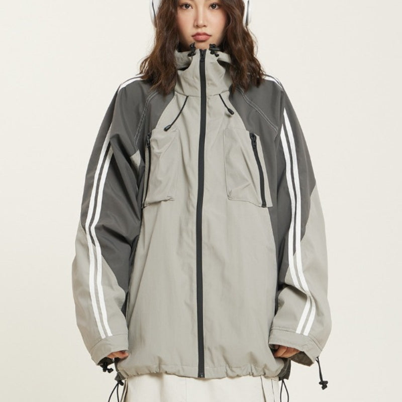 Women's Stitched Waterproof Outdoor Jacket Coat