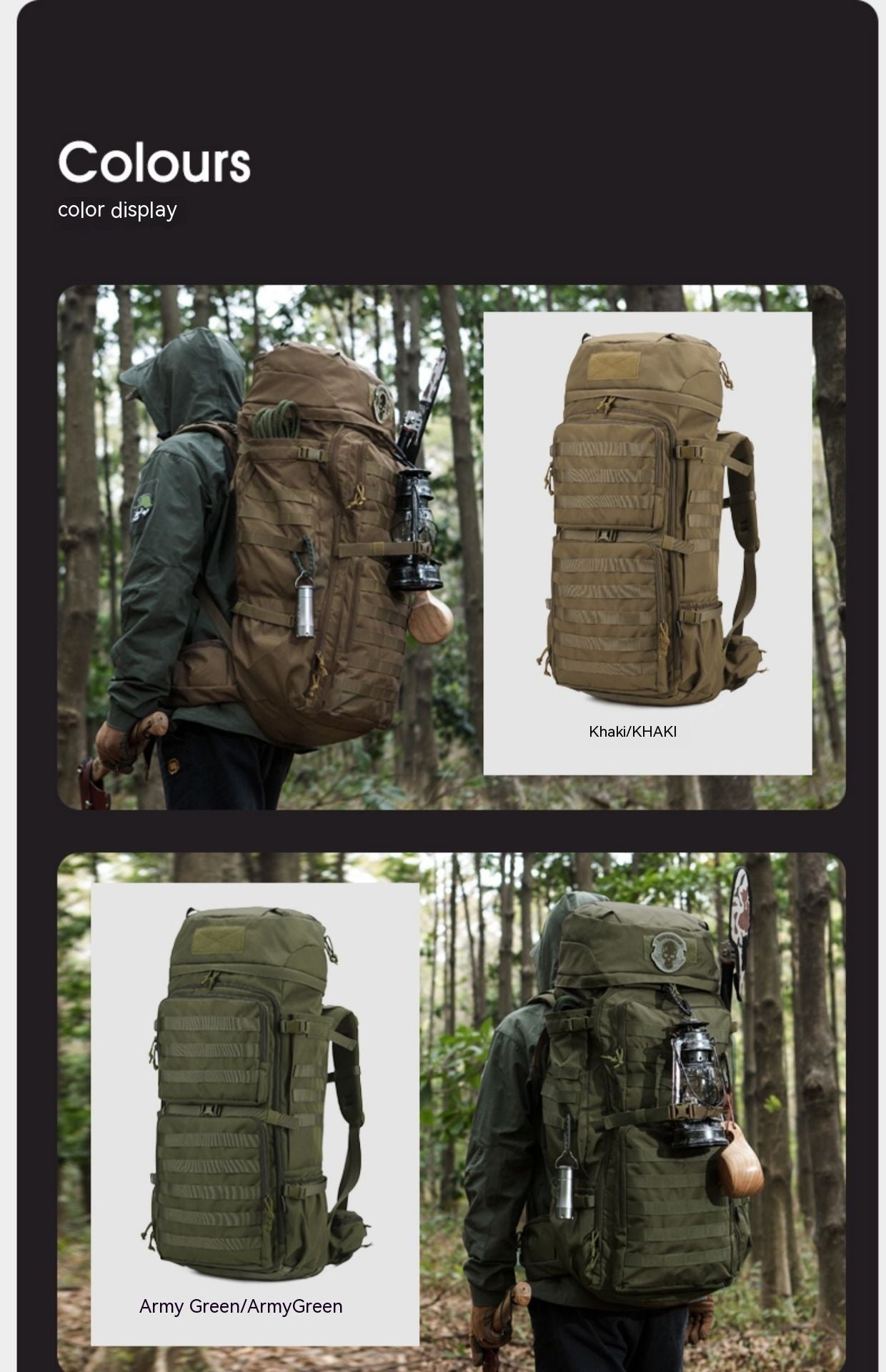 Unisex Outdoor Camouflage Backpack for Hiking and Travel