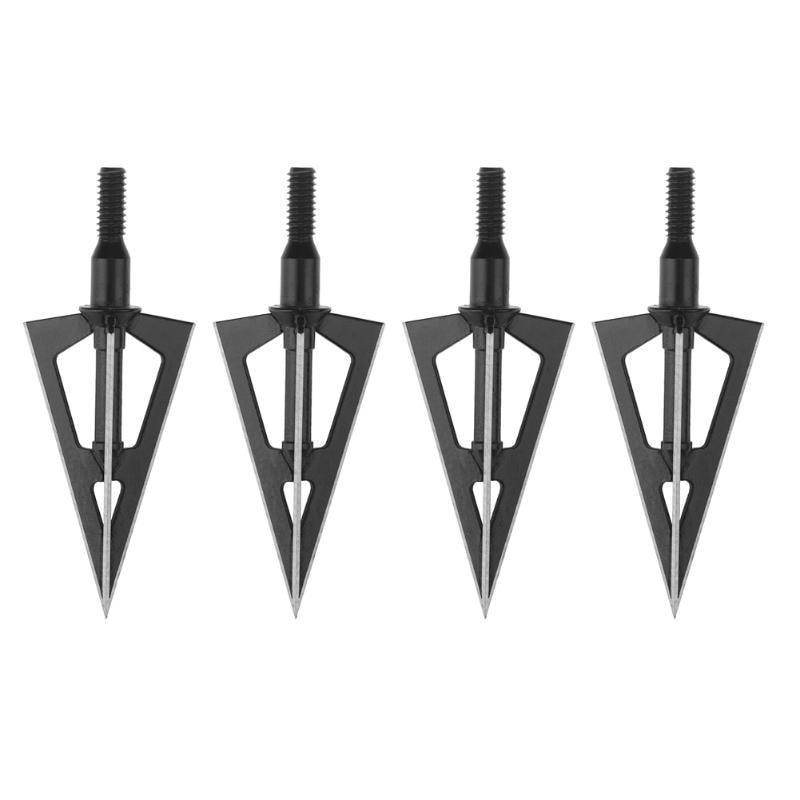 4PCS Three Blade Hunting Broadhead Arrow Tips Set