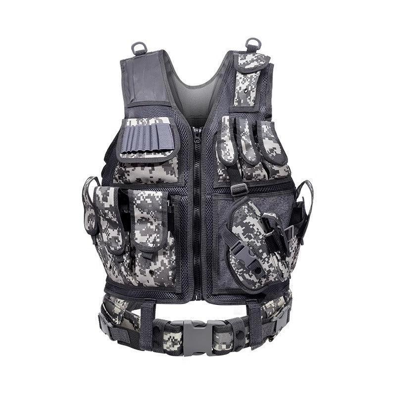6000D Nylon Tactical Multi-Pocket Camouflage Training Vest