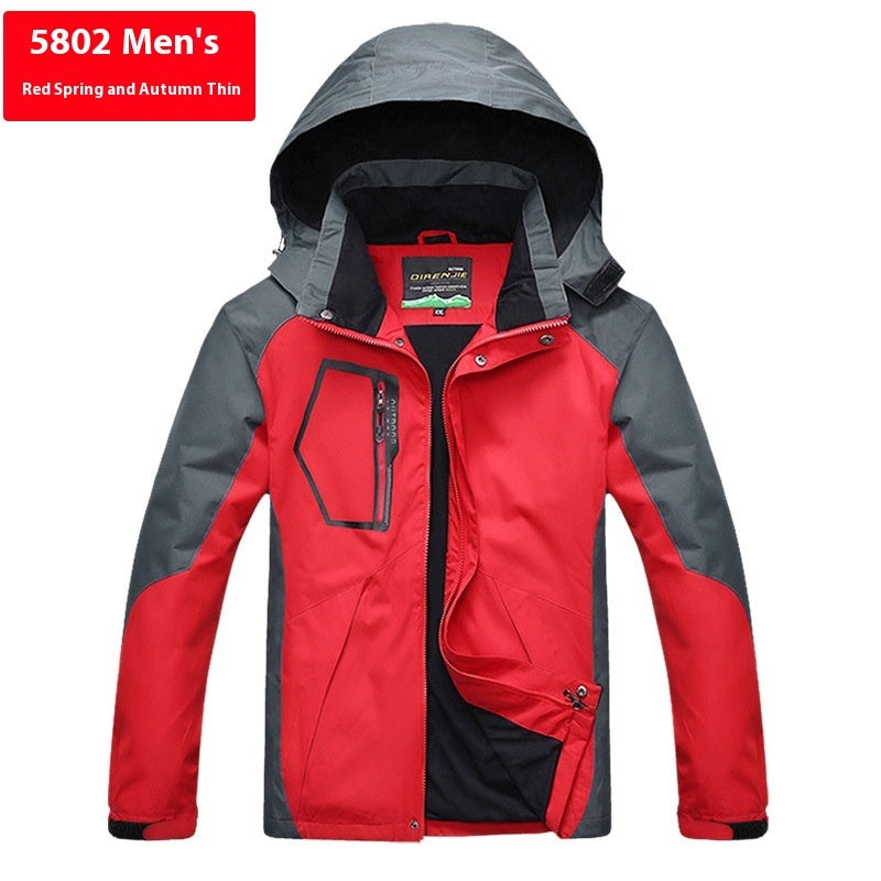 Unisex Plus Size Breathable Waterproof Outdoor Jacket