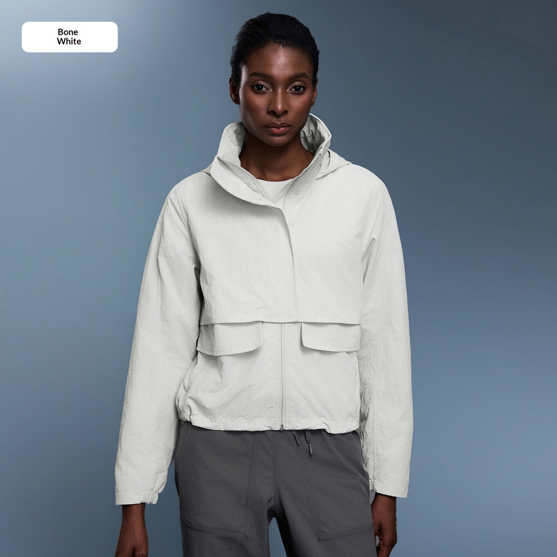 Women's Water-Resistant Stowable Hooded Outdoor Jacket