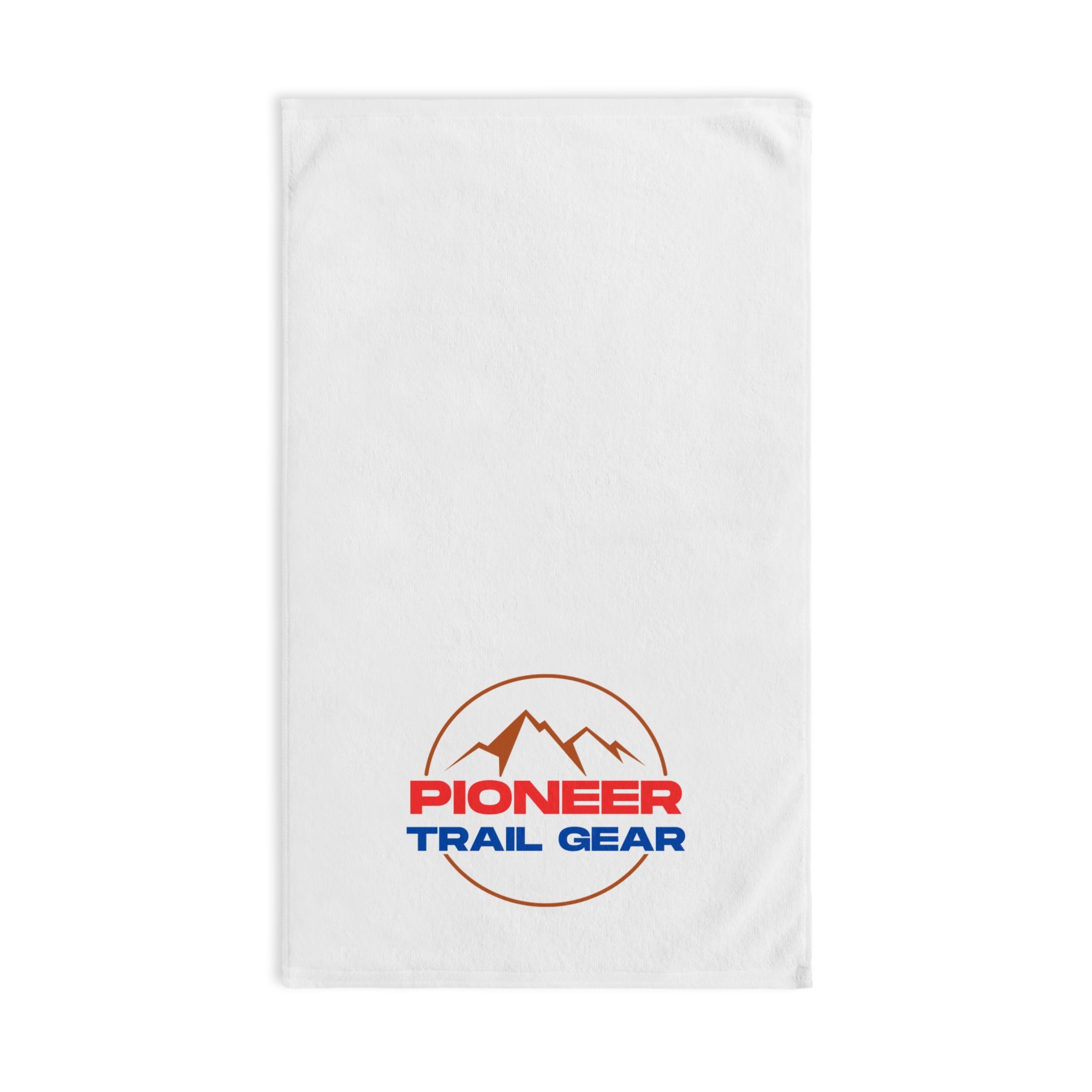 Pioneer Trail Gear Hand Towel – Outdoor Mountain Logo Kitchen & Camping Towel