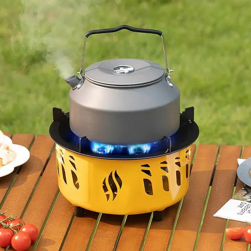 7-Core Portable Camping Gas Burner with Carry Bag