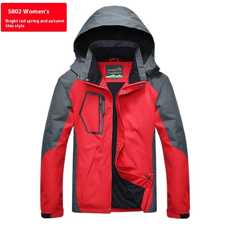 Unisex Plus Size Breathable Waterproof Outdoor Jacket