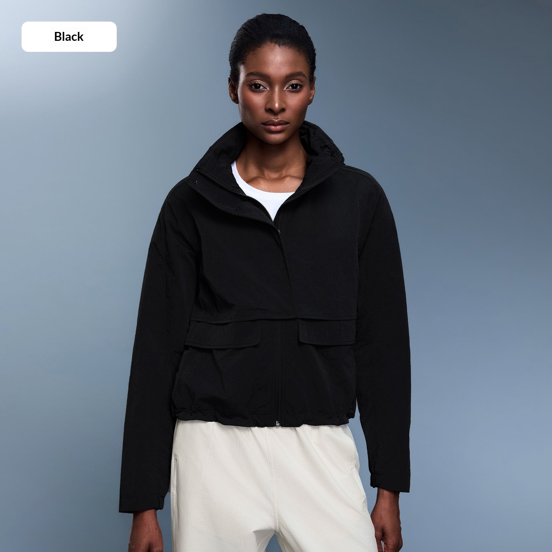 Women's Water-Resistant Stowable Hooded Outdoor Jacket