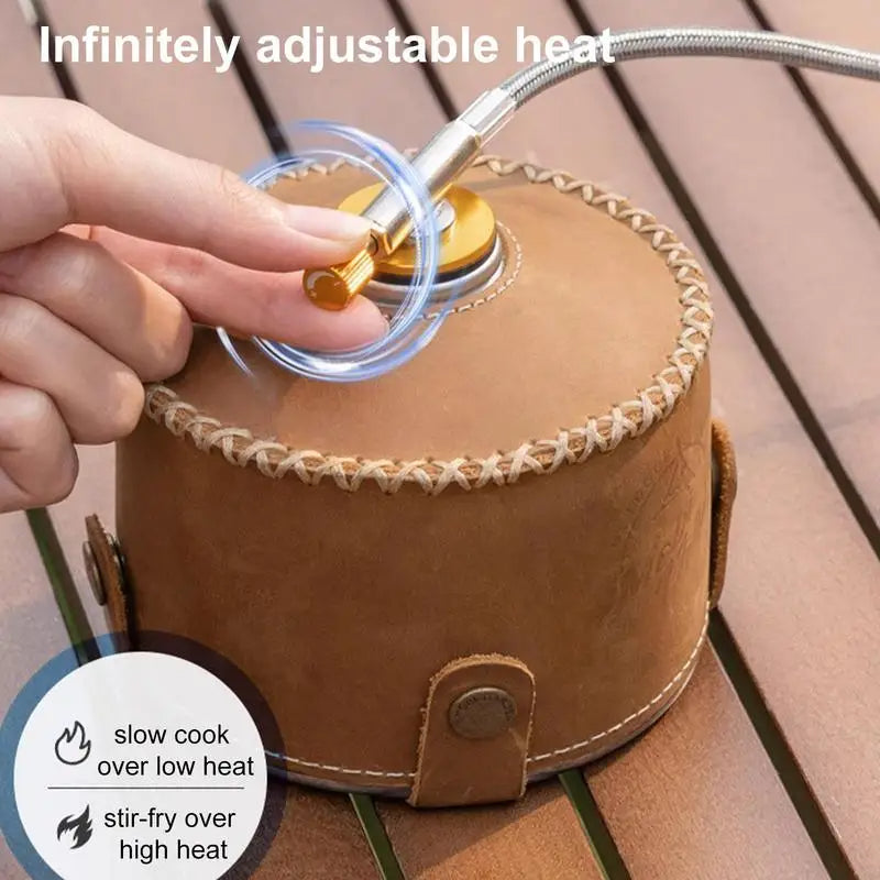 7-Core Portable Camping Gas Burner with Carry Bag