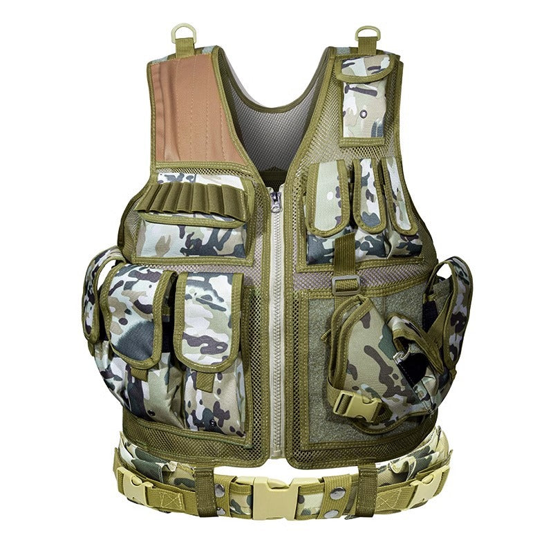 6000D Nylon Tactical Multi-Pocket Camouflage Training Vest