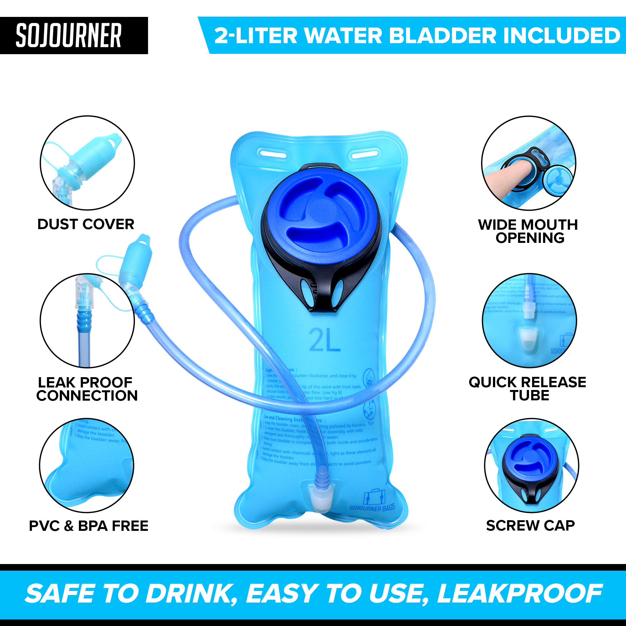 Medium Hydration Pack Backpack for Outdoor Activities