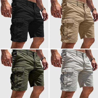 Men's Multi-Pocket Cargo Shorts for Summer Beach Wear