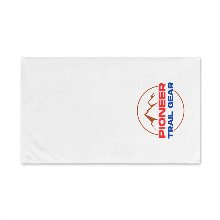 Pioneer Trail Gear Hand Towel – Outdoor Mountain Logo Kitchen & Camping Towel