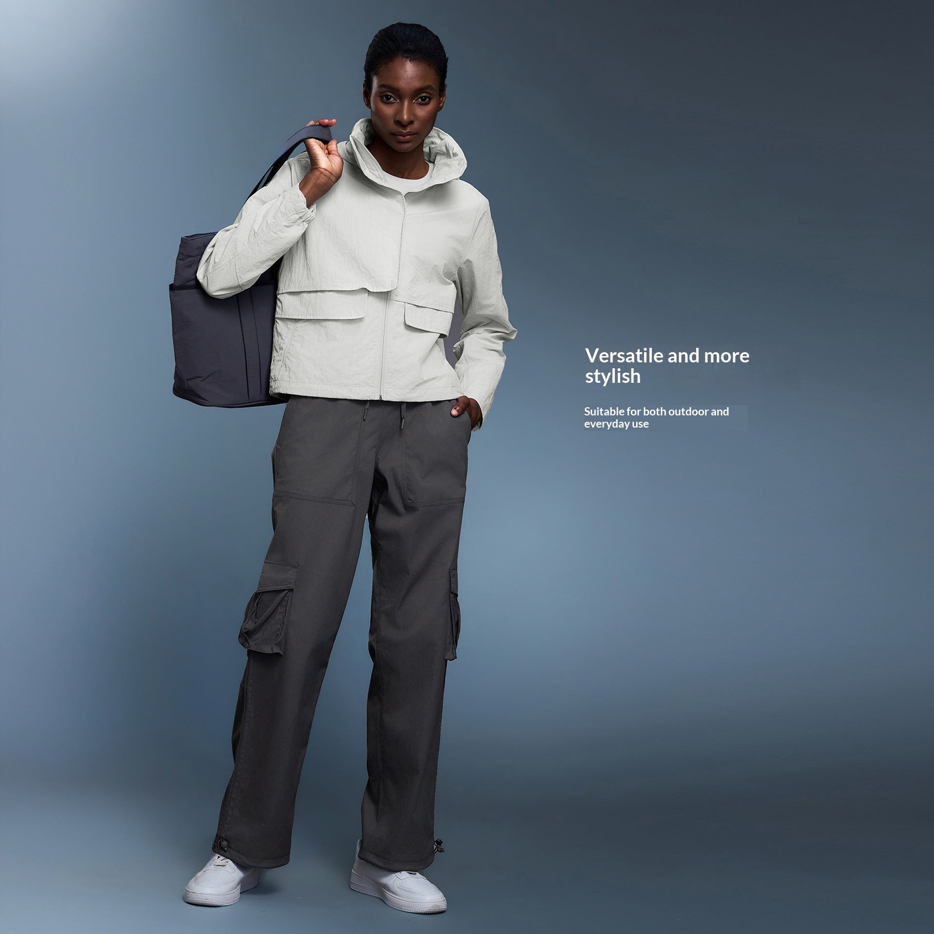 Women's Water-Resistant Stowable Hooded Outdoor Jacket