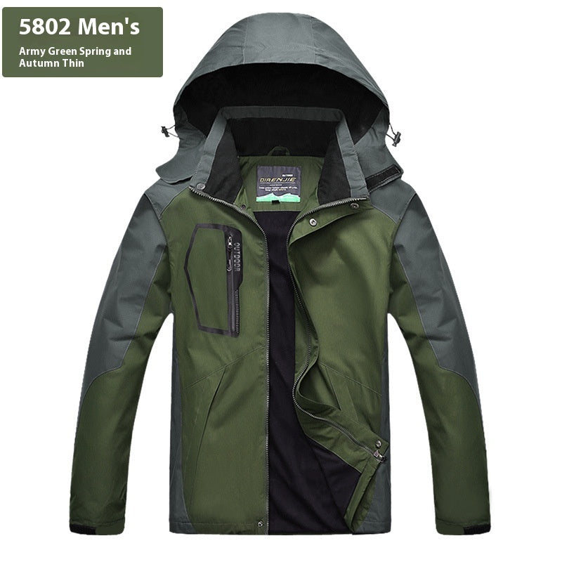 Unisex Plus Size Breathable Waterproof Outdoor Jacket
