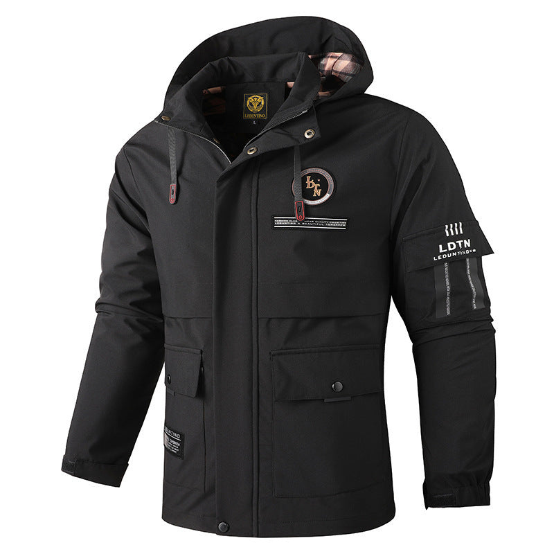 Waterproof Hooded Outdoor Jacket for Travel and Work