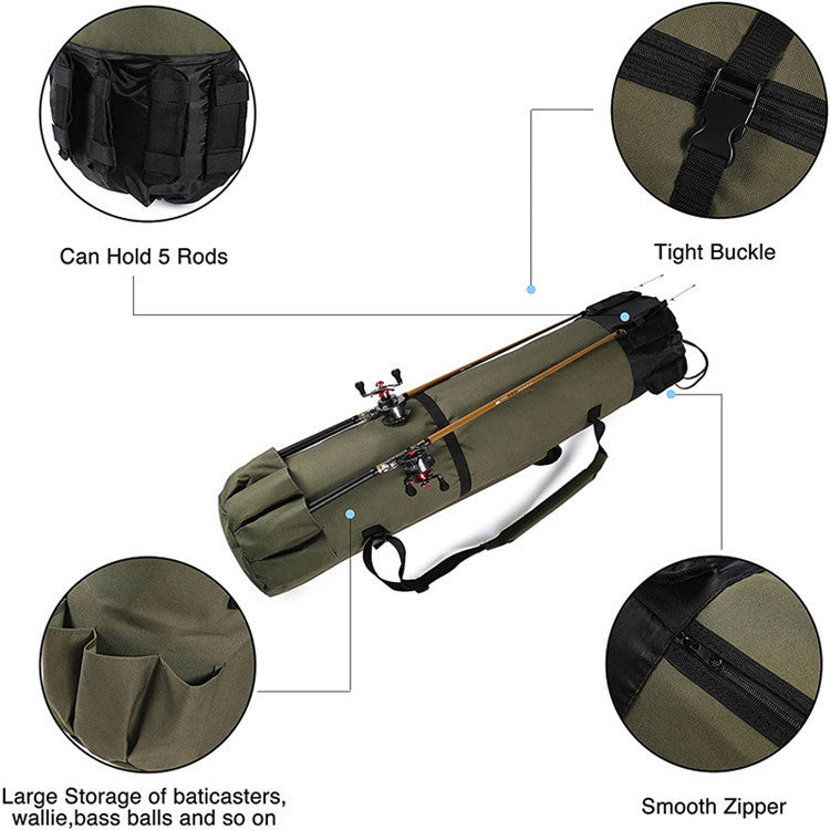 Cylinder Fishing Rod Bag for Outdoor Gear Storage