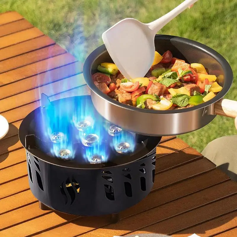 7-Core Portable Camping Gas Burner with Carry Bag