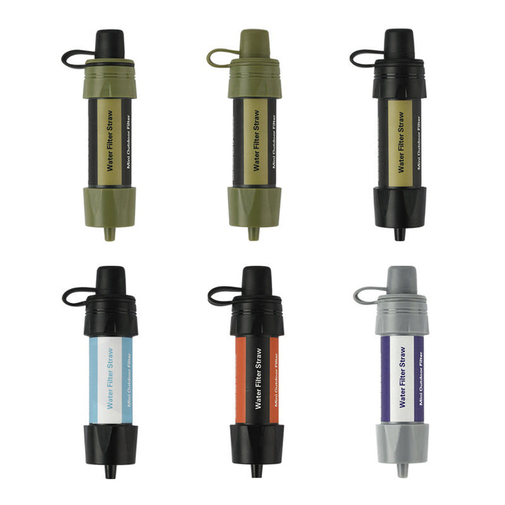 Mini Outdoor Water Purifier Filter Straw Survival Tool