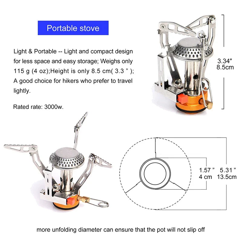 Portable Camping Cookware Set with Stove