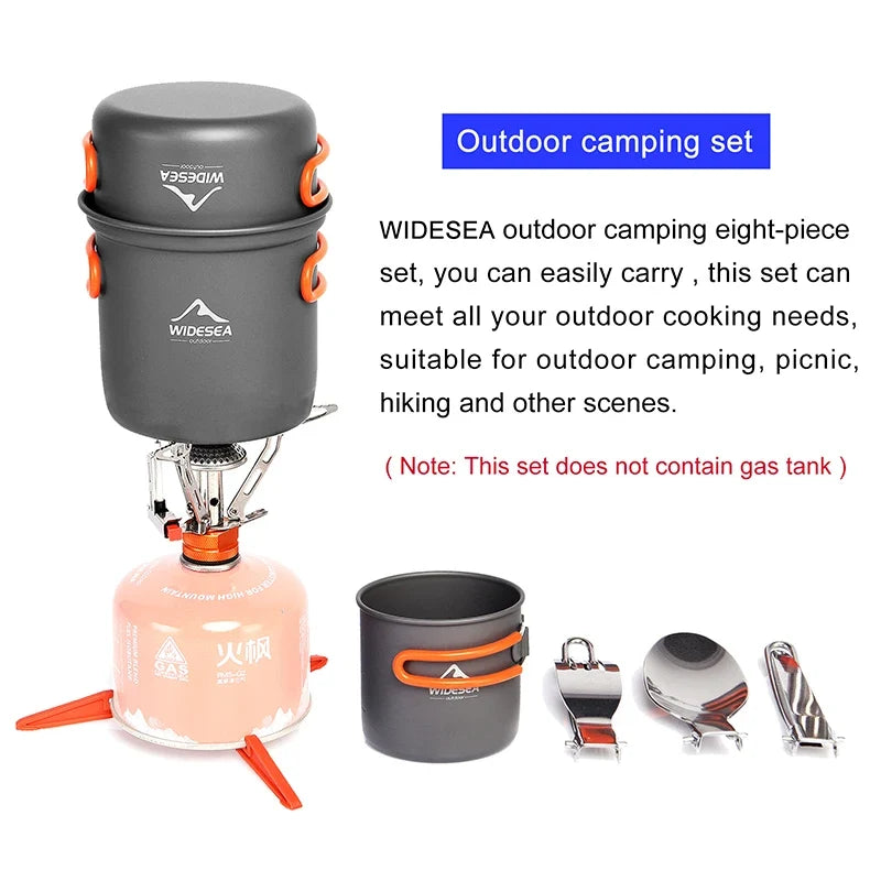 Portable Camping Cookware Set with Stove