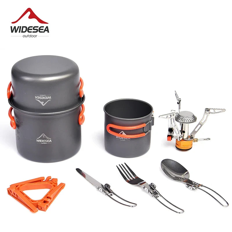 Portable Camping Cookware Set with Stove