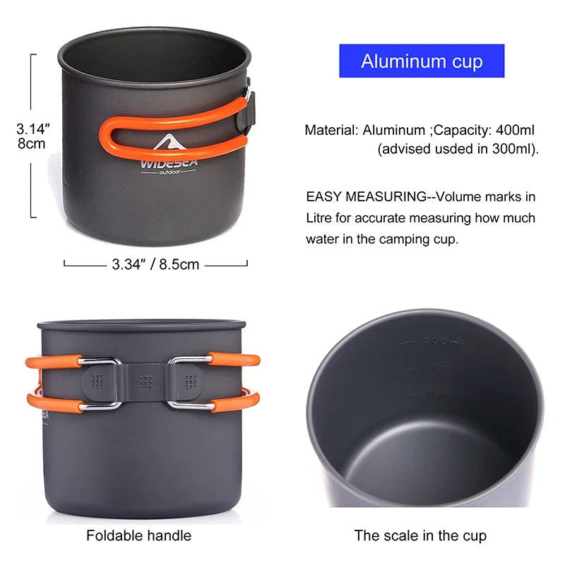 Portable Camping Cookware Set with Stove