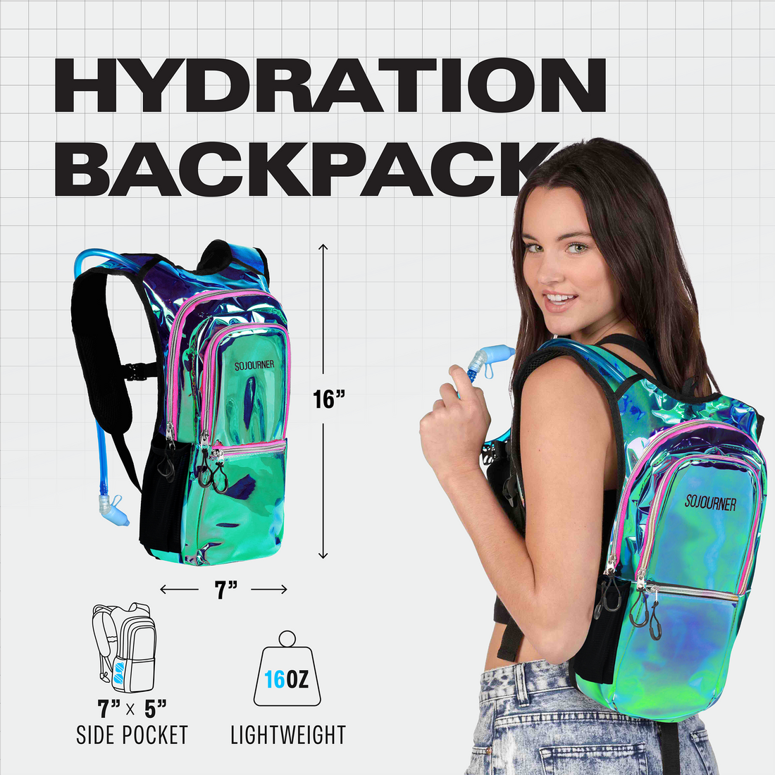 Medium Hydration Pack Backpack for Outdoor Activities