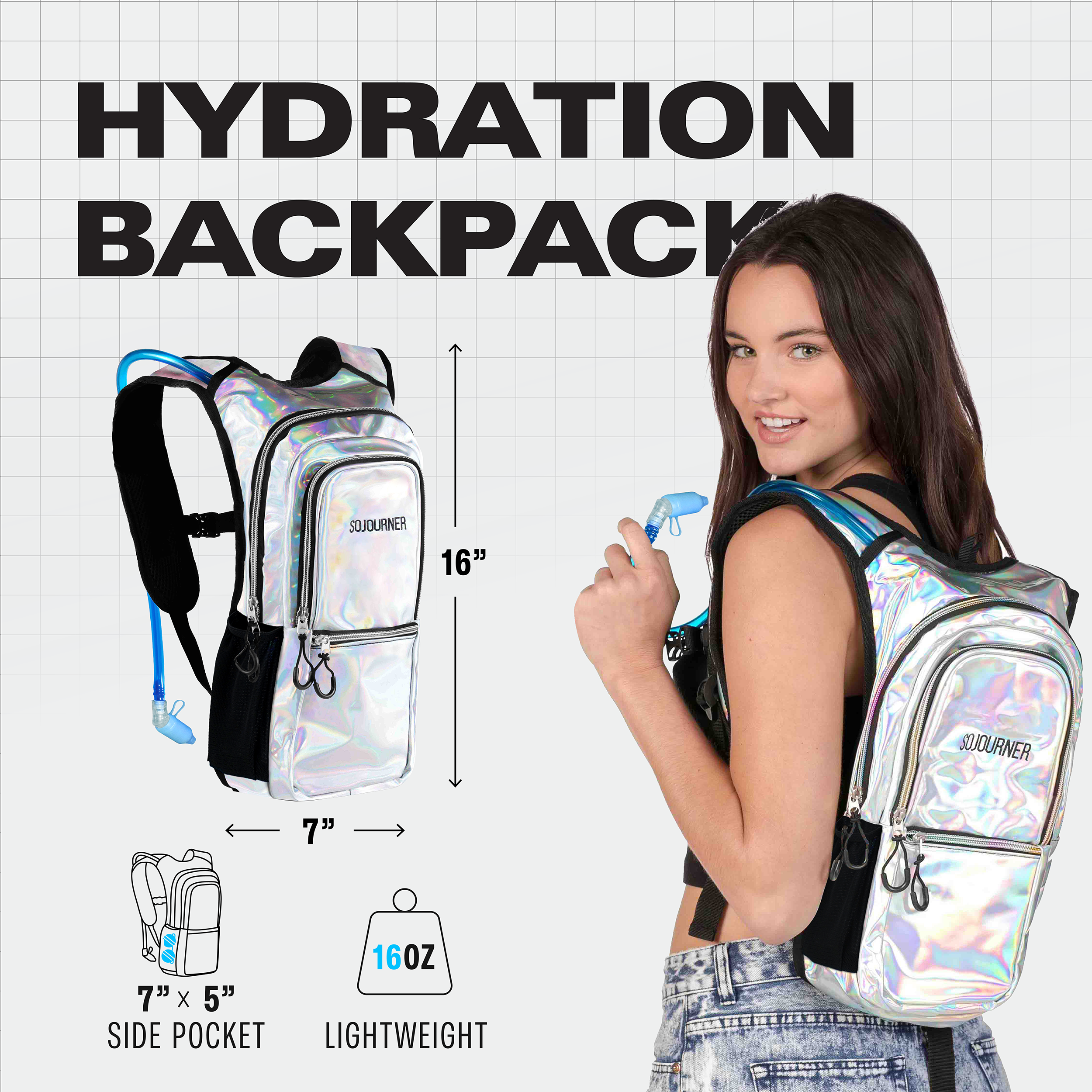 Medium Hydration Pack Backpack for Outdoor Activities