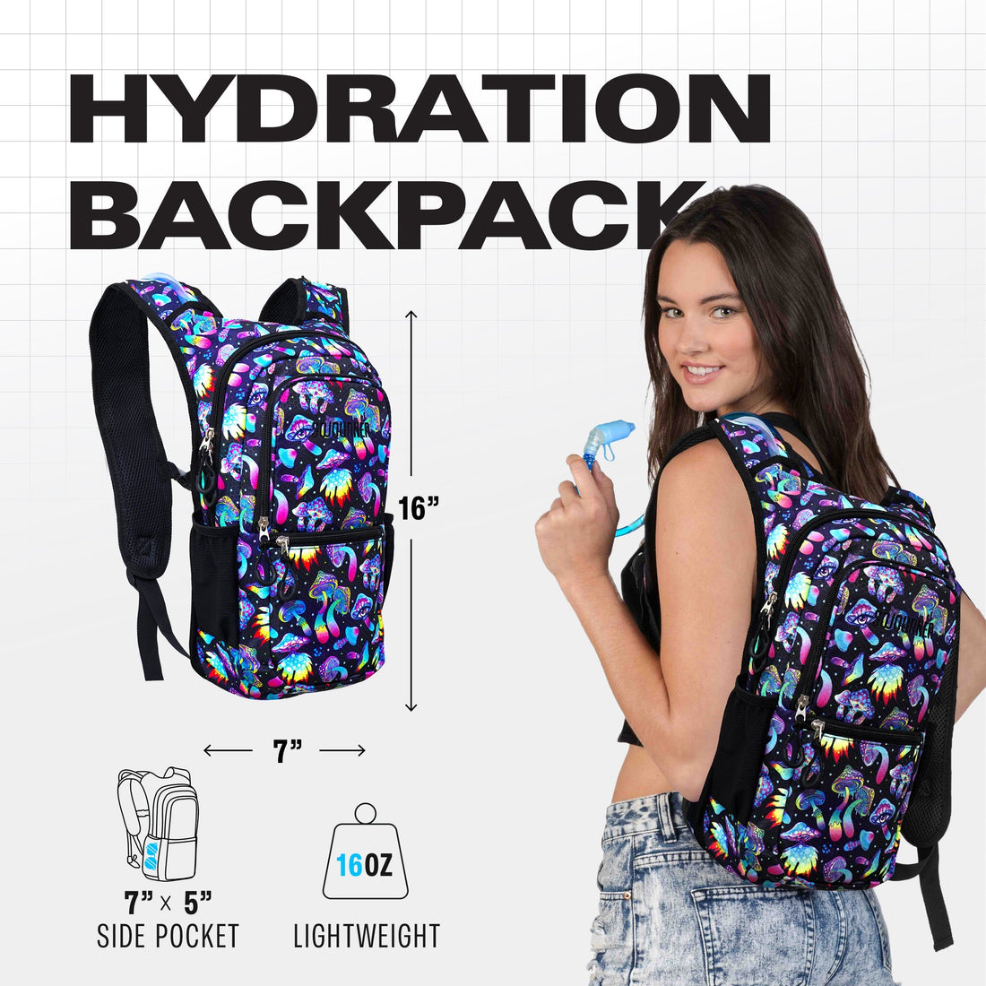 Medium Hydration Pack Backpack for Outdoor Activities