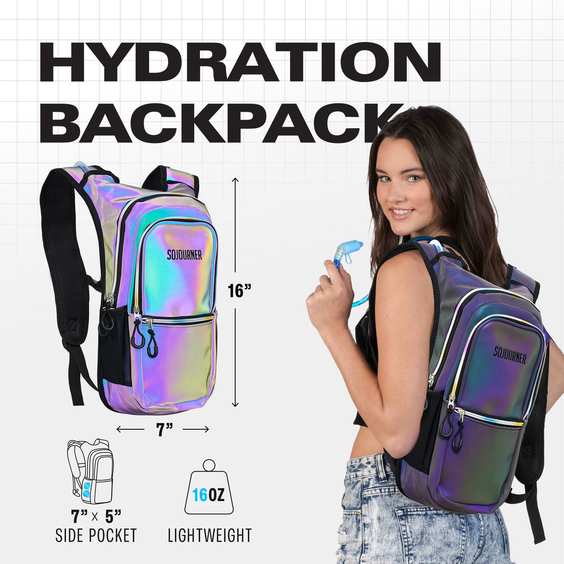 Medium Hydration Pack Backpack for Outdoor Activities