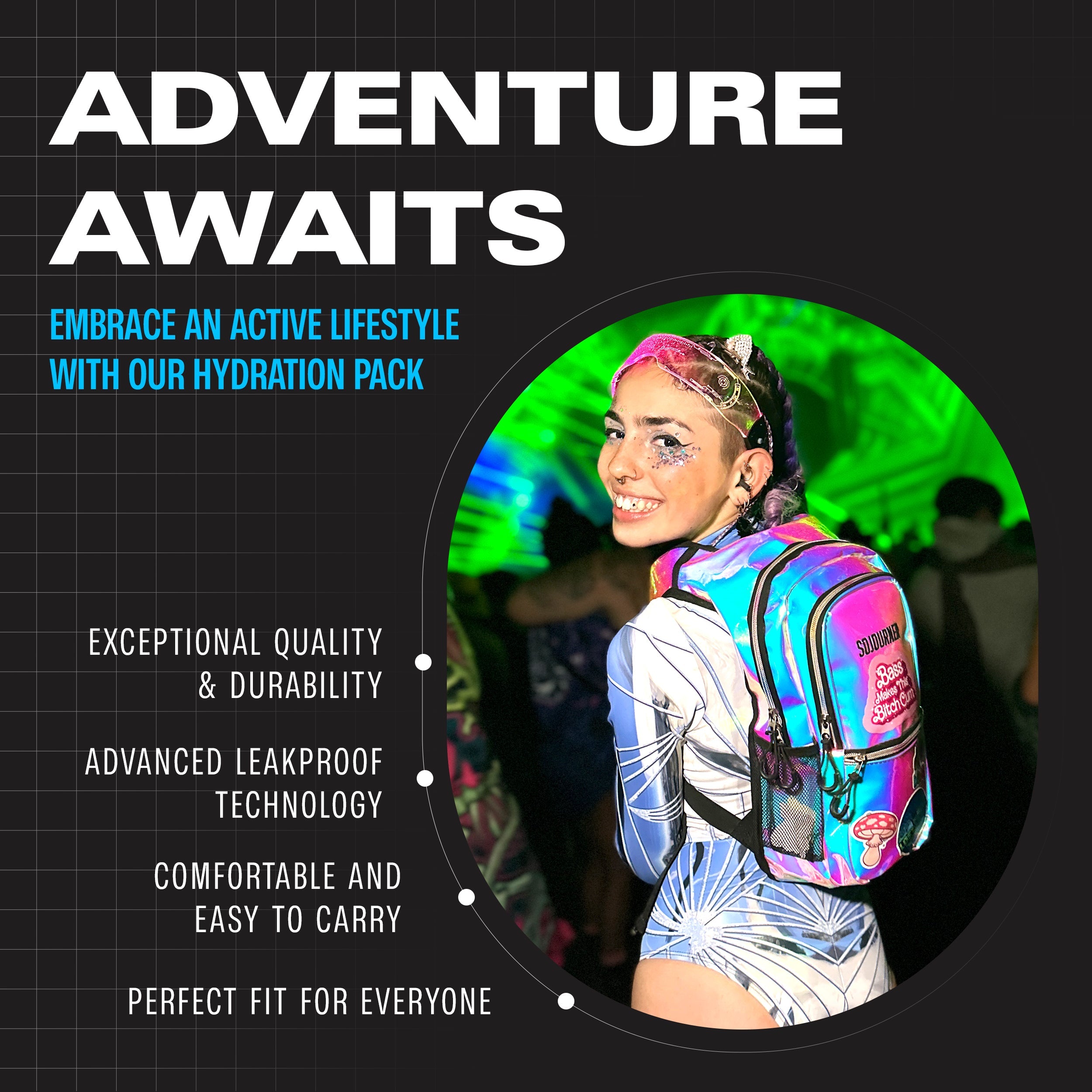 Medium Hydration Pack Backpack for Outdoor Activities