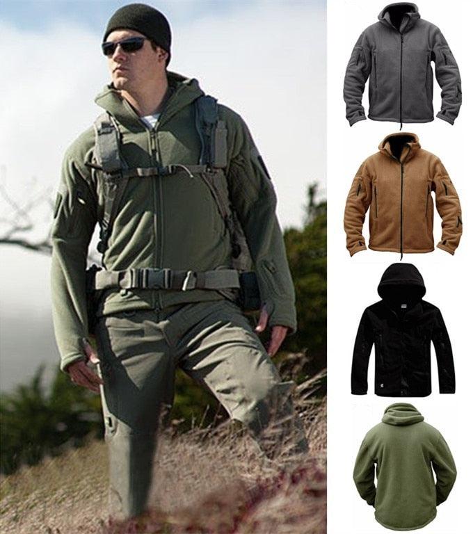 Men's Tactical Multi-Pocket Hooded Hiking Outdoor Jacket