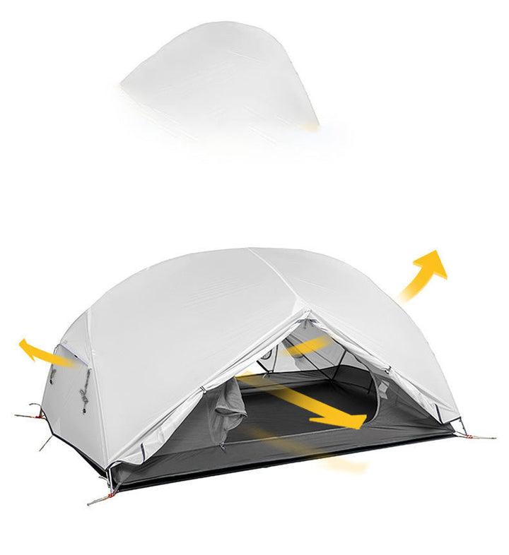 Simple Two Person Silicone Camping Tent for Outdoors