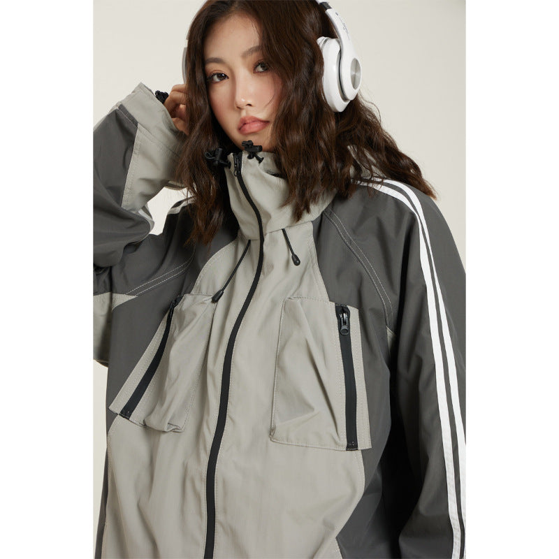 Women's Stitched Waterproof Outdoor Jacket Coat