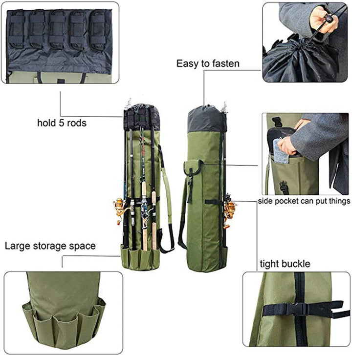 Cylinder Fishing Rod Bag for Outdoor Gear Storage