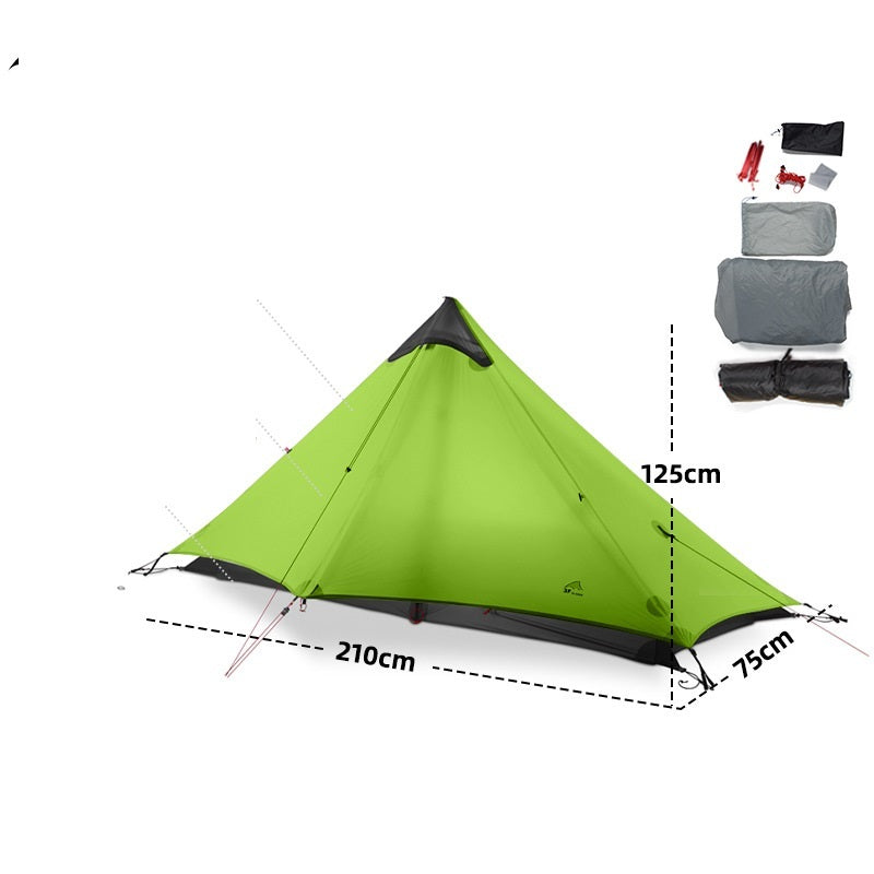 Silicone Coated Poleless Rainproof Camping Tent Shelter