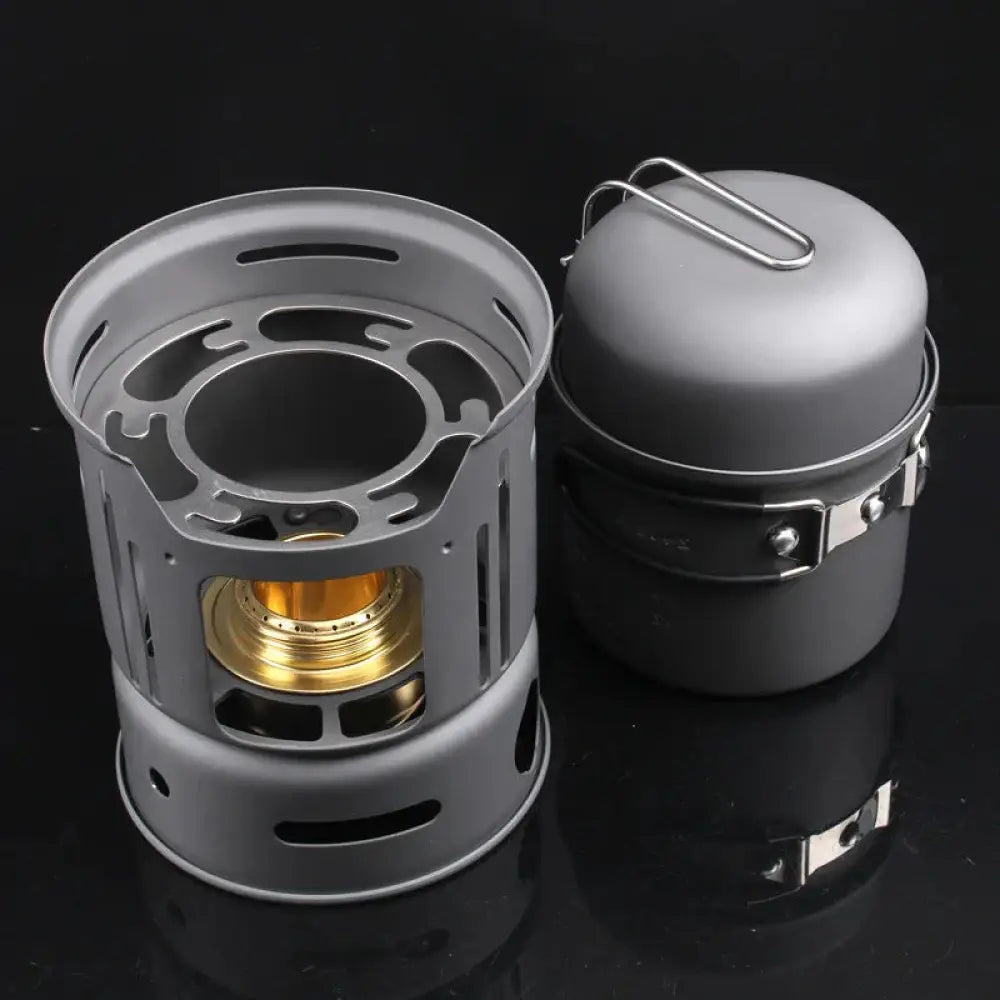 7-Piece Aluminum Camping Stove Cookware Set