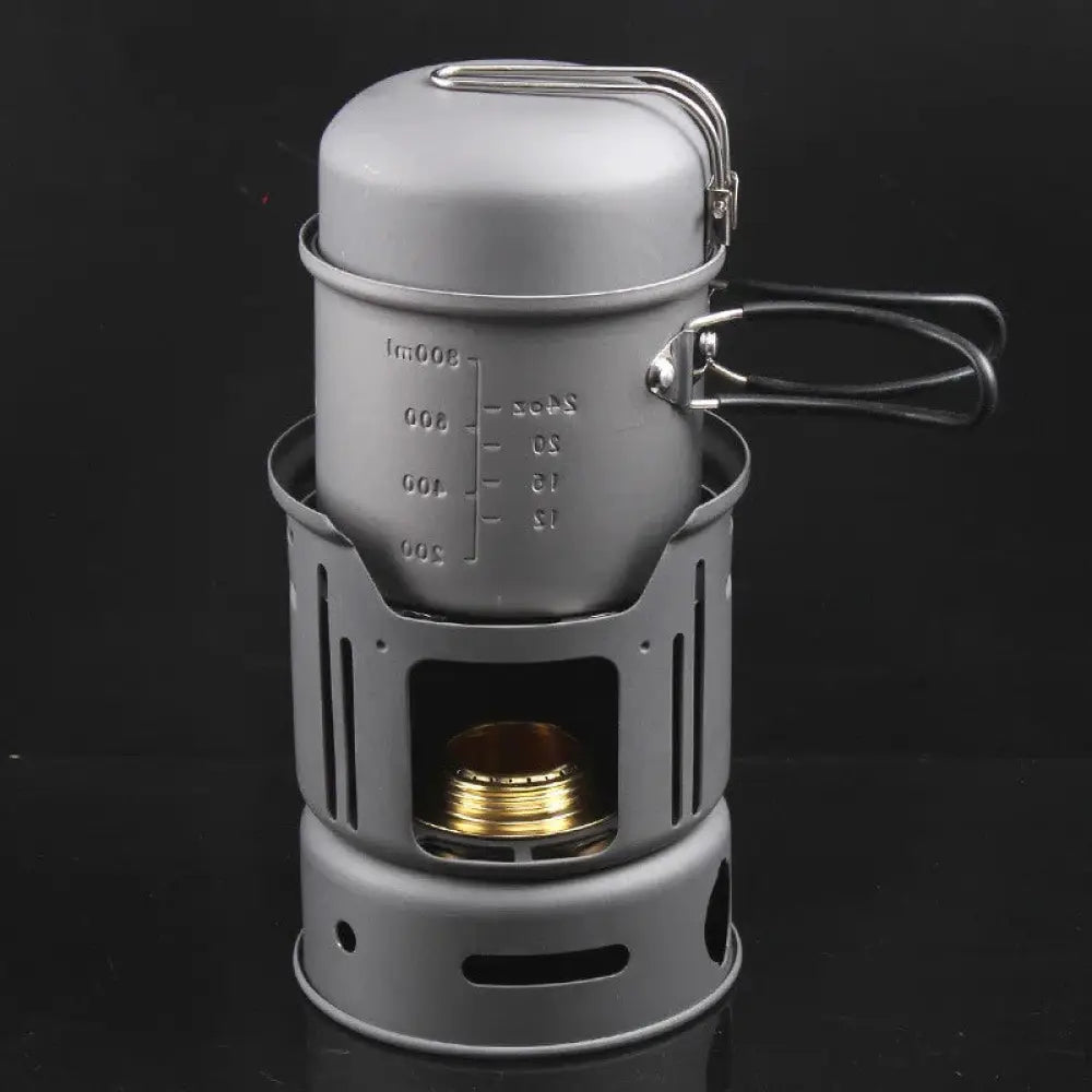 7-Piece Aluminum Camping Stove Cookware Set