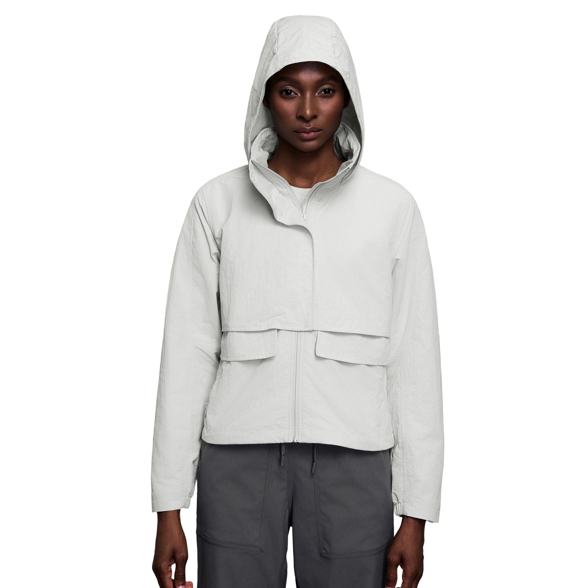 Women's Water-Resistant Stowable Hooded Outdoor Jacket