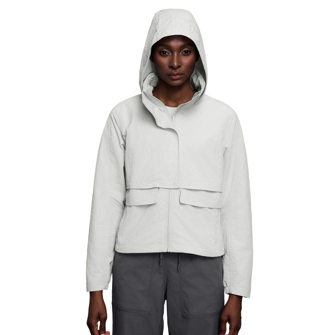 Women's Water-Resistant Stowable Hooded Outdoor Jacket