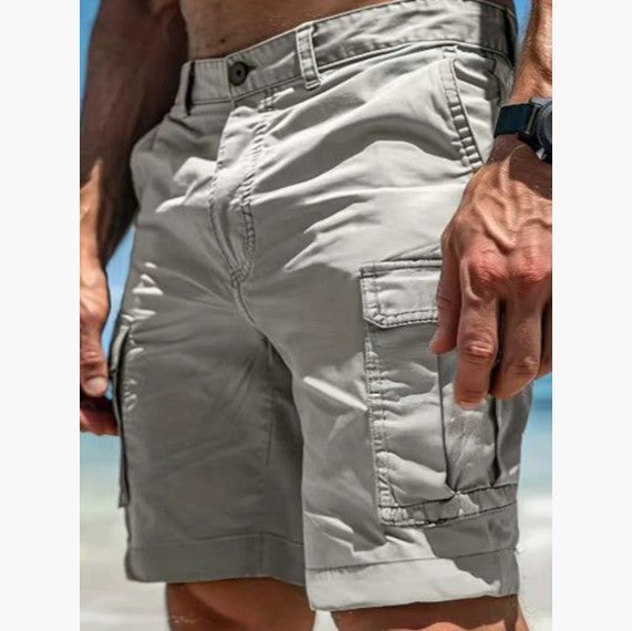 Men's Multi-Pocket Cargo Shorts for Summer Beach Wear