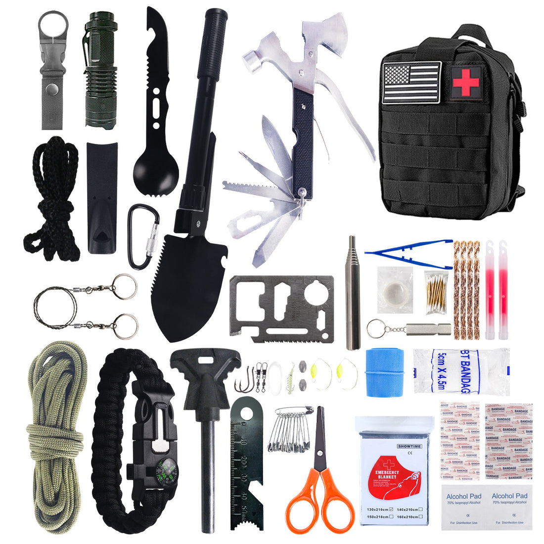 Outdoor Camping Equipment Suit Multifunctional Outdoor Survival Supplies