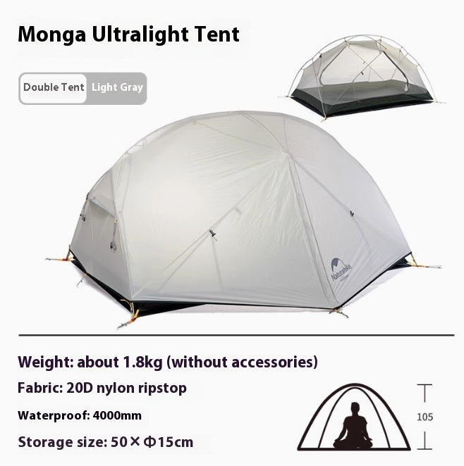 Ultralight 20D Silicone Rainproof Portable Camping Tent